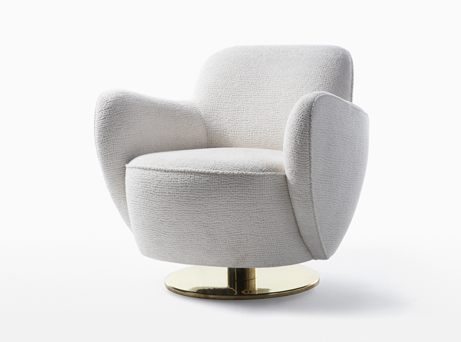 Wrap Around Barrel Swivel Chair